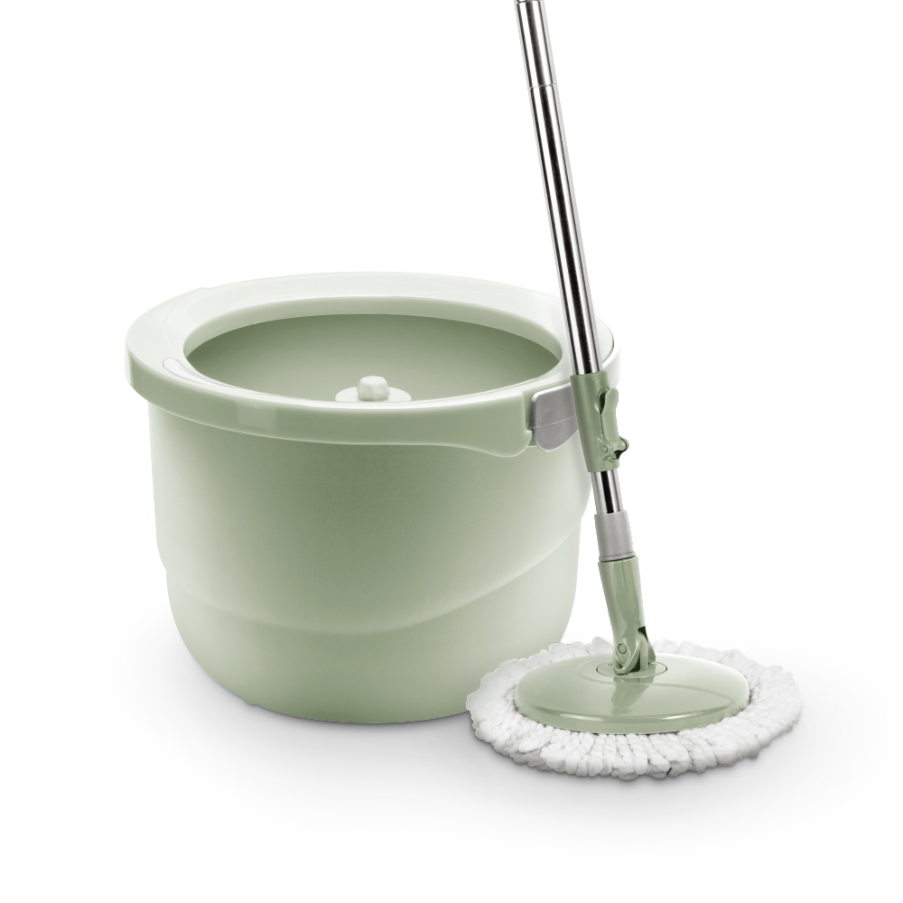 Bộ Cây Lau Nhà Mini Spin Mop & 4 Bông Lau Sàn - Màu Xanh Mint - LocknLock - ETM498MITS2